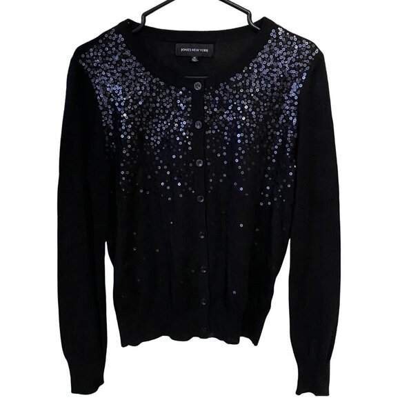 JONES NEW YORK SEQUIN SPARKLE CARDIGAN medium - Picture 5 of 7